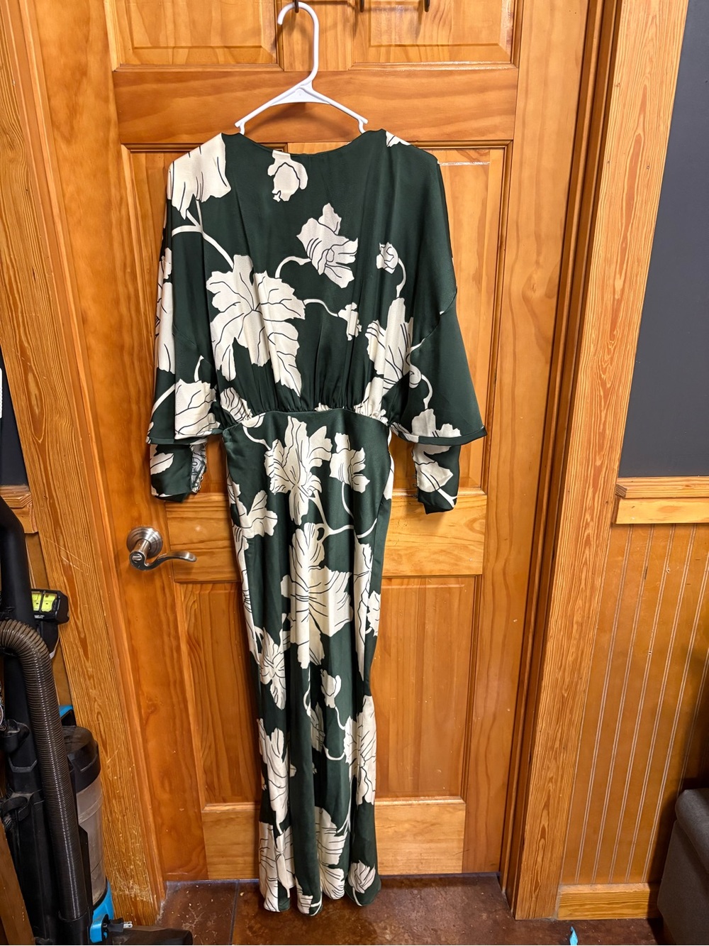 ASOS Green and Cream Floral Maxi Dress
